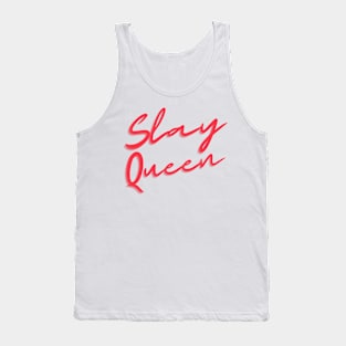 red slay queen typography Tank Top